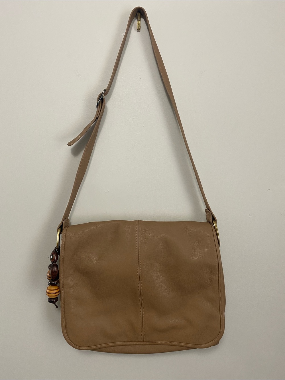Vintage Stone Mountain Leather Messenger Bag 80s 90s Free Spirited Poetcore Boho
